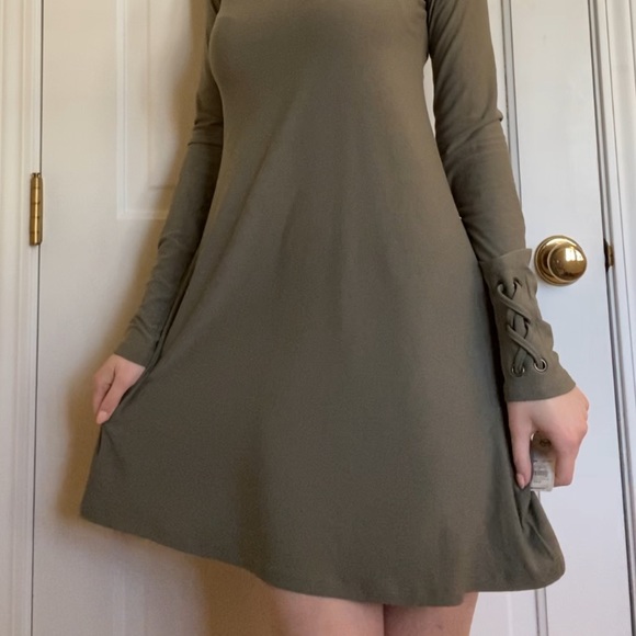 Olive Mini Shift Dress - Picture 3 of 3